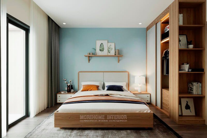 Nếu bạn là người yêu thích sự đơn giản thì mẫu giường ngủ đẹp này sẽ là sự lựa chọn không tồi cho không gian phòng ngủ của bạn